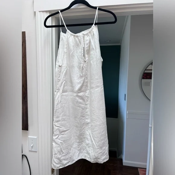 Everlane linen apron dress S white - Picture 2 of 14